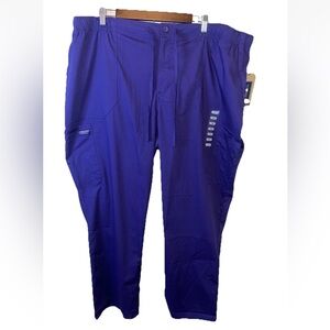 Cherokee Workwear Mens Purple Scrub Pants Drawstring Size 2XL Style WW190 NWT